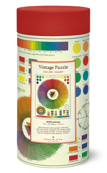 Preview: Verpackung Rückseite - 1.000 Teile Puzzle Colours mit Vintage-Bildern